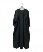 CLOTH&CROSSクロスアンドクロス）の古着「前開きの比翼ワンピース」｜ブラック