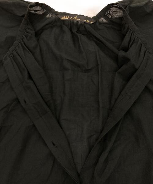 CLOTH&CROSS（クロスアンドクロス）CLOTH&CROSS (クロスアンドクロス) 前開きの比翼ワンピース ブラック サイズ:Fの古着・服飾アイテム