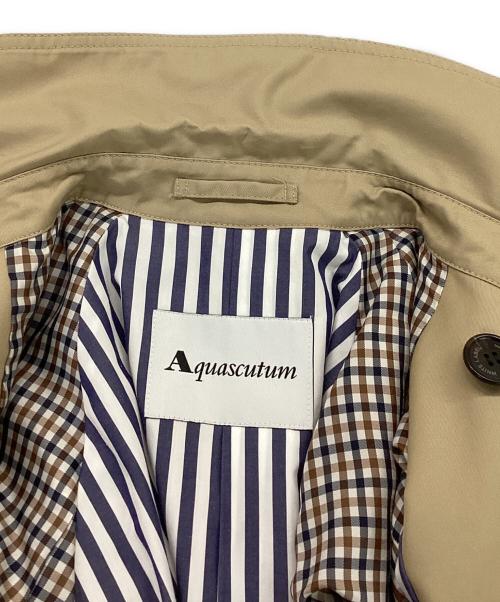 Aquascutum（アクアスキュータム）Aquascutum (アクアスキュータム) コットンポリツイルトレンチコート ベージュ サイズ:8の古着・服飾アイテム