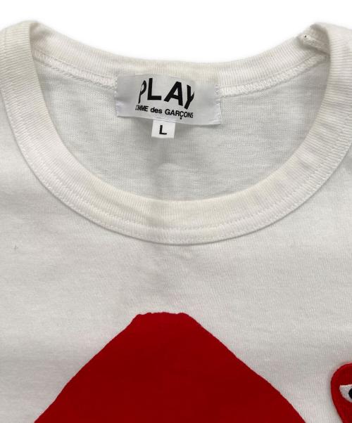 PLAY COMME des GARCONS（プレイコムデギャルソン）PLAY COMME des GARCONS (プレイコムデギャルソン) プリントTシャツ ホワイト サイズ:Lの古着・服飾アイテム