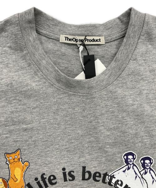The Open Product（ザオープンプロダクト）The Open Product (ザオープンプロダクト) プリントTシャツ グレー サイズ:1の古着・服飾アイテム