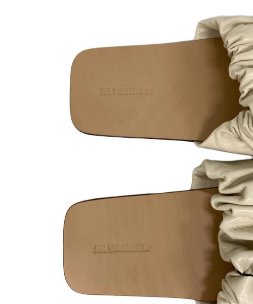 JIL SANDER（ジルサンダー）JIL SANDER (ジルサンダー) レザースライドサンダル ベージュ サイズ:37の古着・服飾アイテム