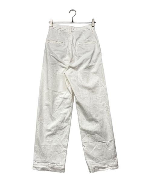 YANUK（ヤヌーク）YANUK (ヤヌーク) タックパンツ ホワイト サイズ:Sの古着・服飾アイテム