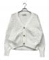 THREE DOTS（スリードッツ）の古着「スポンジースムース メッシュカーディガン」｜ホワイト