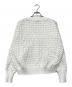 THREE DOTS (スリードッツ) スポンジースムース メッシュカーディガン ホワイト サイズ:SMALL：8000円