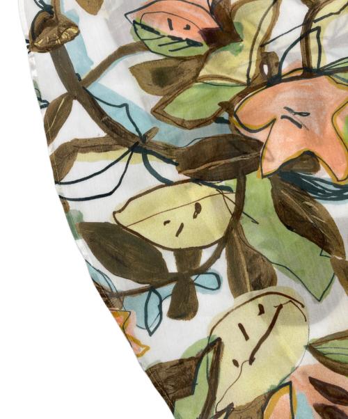 TOMORROW LAND collection（トゥモローランドコレクション）TOMORROW LAND collection (トゥモローランドコレクション) ミューラルリーフプリント ツイストドレープブラウス グリーン サイズ:36の古着・服飾アイテム