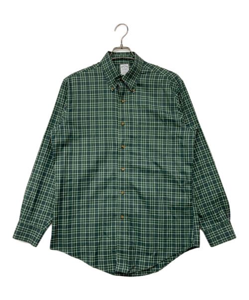 BROOKS BROTHERS（ブルックスブラザーズ）BROOKS BROTHERS (ブルックスブラザーズ) ボタンダウンチェックシャツ グリーン サイズ:Mの古着・服飾アイテム