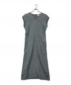 BALLSEYボールジィ）の古着「レーヨンリネンタンブラー バックタックワンピース」｜ブルー