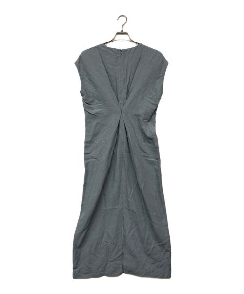 BALLSEY（ボールジィ）BALLSEY (ボールジィ) レーヨンリネンタンブラー バックタックワンピース ブルー サイズ:34の古着・服飾アイテム