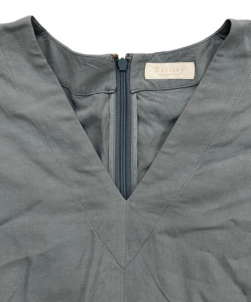 BALLSEY（ボールジィ）BALLSEY (ボールジィ) レーヨンリネンタンブラー バックタックワンピース ブルー サイズ:34の古着・服飾アイテム