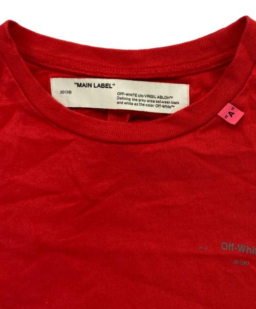 OFFWHITE（オフホワイト）OFFWHITE (オフホワイト) lim Fit Unfinished T-Shirt レッド サイズ:Sの古着・服飾アイテム
