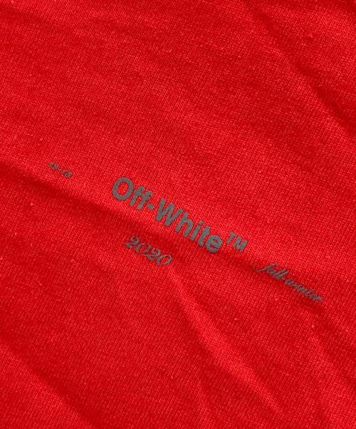 OFFWHITE（オフホワイト）OFFWHITE (オフホワイト) lim Fit Unfinished T-Shirt レッド サイズ:Sの古着・服飾アイテム