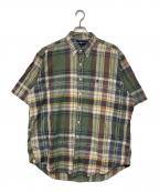 RALPH LAURENラルフローレン）の古着「半袖チェックシャツ」｜グリーン