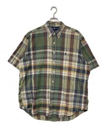 RALPH LAUREN（ラルフローレン）の古着「半袖チェックシャツ」｜グリーン