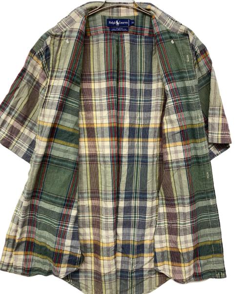 RALPH LAUREN（ラルフローレン）RALPH LAUREN (ラルフローレン) 半袖チェックシャツ グリーン サイズ:XLの古着・服飾アイテム