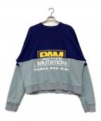PAMパム）の古着「S.LOOPS HALFWAY CREW NECK SWEAT」｜パープル
