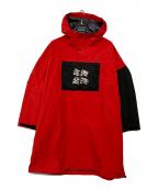 Snow peakスノーピーク）の古着「GEZAN PACKABLE Rain PONCHO」｜レッド×ブラック