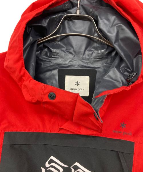 Snow peak（スノーピーク）Snow peak (スノーピーク) GEZAN PACKABLE Rain PONCHO レッド×ブラック サイズ:記載なしの古着・服飾アイテム