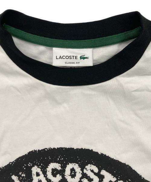 LACOSTE（ラコステ）LACOSTE (ラコステ) ヴィンテージプリントリンガーTシャツ ホワイト サイズ:Sの古着・服飾アイテム