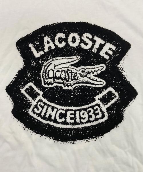 LACOSTE（ラコステ）LACOSTE (ラコステ) ヴィンテージプリントリンガーTシャツ ホワイト サイズ:Sの古着・服飾アイテム