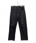 BLUE WORKブルーワーク）の古着「13.5オンスデニム ワイドデニム」｜ブラック