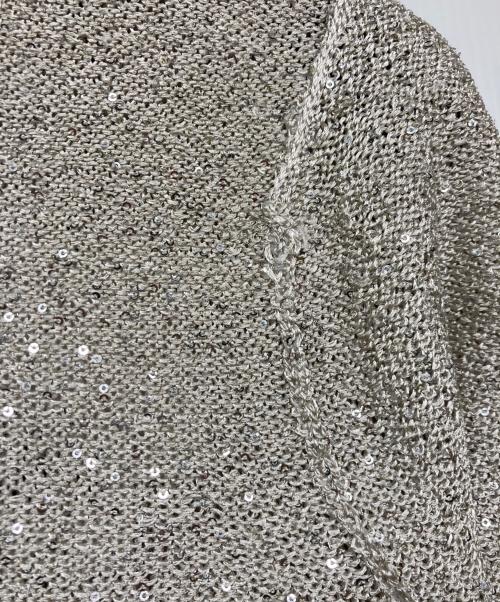 ESTNATION（エストネーション）ESTNATION (エストネーション) ブライトスパンコールＴニット グレー サイズ:Fの古着・服飾アイテム