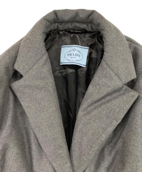 PRADA（プラダ）PRADA (プラダ) Cashmere Lana Padded Coat グレー サイズ:38の古着・服飾アイテム