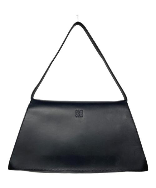 LOEWE（ロエベ）LOEWE (ロエベ) ロゴ型押しワンショルダーバッグ ブラックの古着・服飾アイテム