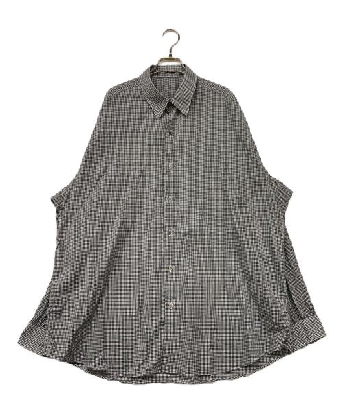 Porter Classic（ポータークラシック）Porter Classic (ポータークラシック) DIRECTOR’S GINGHAM CHECK SHIRT ブラック サイズ:3 未使用品の古着・服飾アイテム