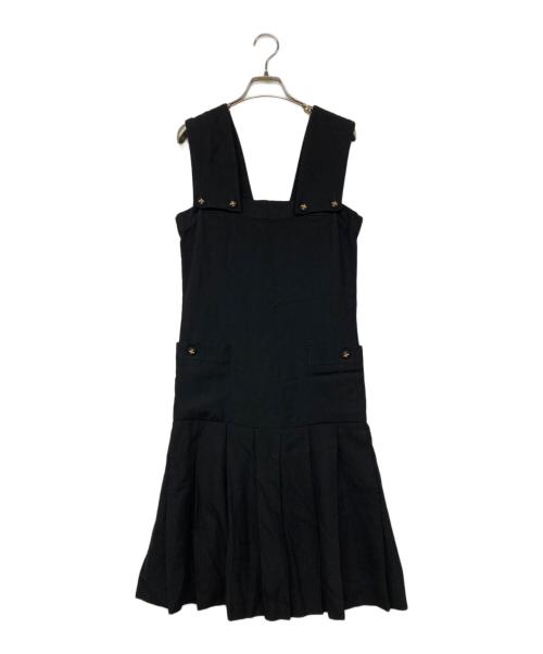 CHANEL（シャネル）CHANEL (シャネル) 金釦ジャンパースカート ブラック サイズ:38の古着・服飾アイテム