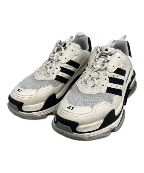 adidas（アディダス）adidas (アディダス) BALENCIAGA (バレンシアガ) TRIPLE S ブラック×ホワイト サイズ:41の古着・服飾アイテム