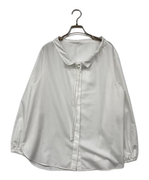 UNITED ARROWS（ユナイテッドアローズ）UNITED ARROWS (ユナイテッドアローズ) フリルカラー フレアスリーブ ブラウス ホワイト サイズ:記載なしの古着・服飾アイテム