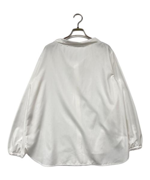 UNITED ARROWS（ユナイテッドアローズ）UNITED ARROWS (ユナイテッドアローズ) フリルカラー フレアスリーブ ブラウス ホワイト サイズ:記載なしの古着・服飾アイテム