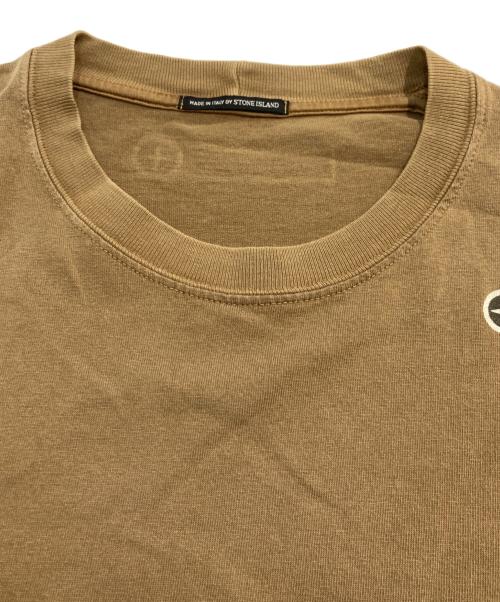 STONE ISLAND（ストーンアイランド）STONE ISLAND (ストーンアイランド) ワンプリントTシャツ ブラウン サイズ:Sの古着・服飾アイテム