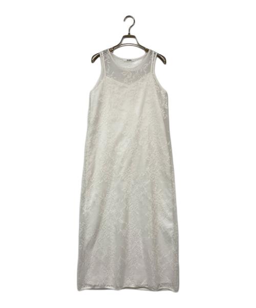 Snidel（スナイデル）Snidel (スナイデル) ニットレースワンピ ホワイト サイズ:Fの古着・服飾アイテム