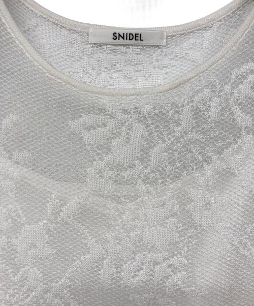 Snidel（スナイデル）Snidel (スナイデル) ニットレースワンピ ホワイト サイズ:Fの古着・服飾アイテム