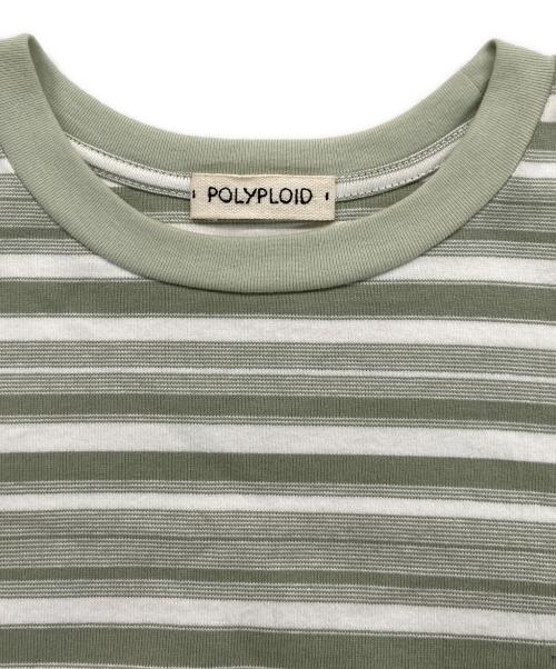 POLYPLOID（ポリプロイド）POLYPLOID (ポリプロイド) T SHIRT B ホワイト×グリーン サイズ:3の古着・服飾アイテム