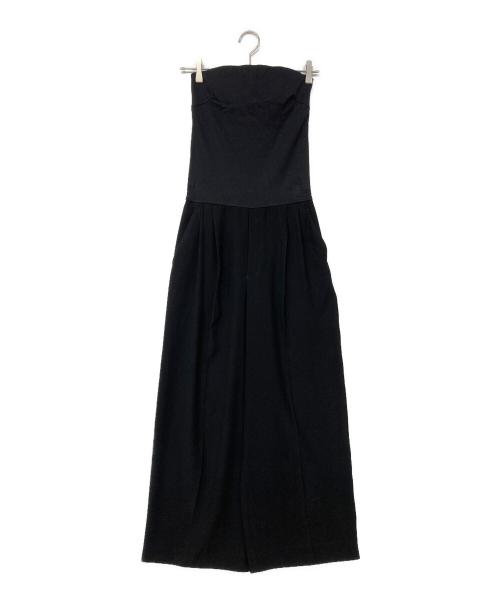 Rouge vif（ルージュヴィフ）Rouge vif (ルージュヴィフ) パット付きベアトップサロペット ブラック サイズ:36の古着・服飾アイテム