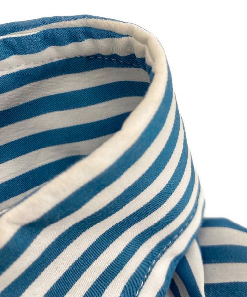 BALENCIAGA（バレンシアガ）BALENCIAGA (バレンシアガ) バックロゴオーバーサイズストライプシャツ スカイブルー サイズ:34の古着・服飾アイテム