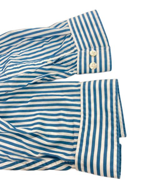 BALENCIAGA（バレンシアガ）BALENCIAGA (バレンシアガ) バックロゴオーバーサイズストライプシャツ スカイブルー サイズ:34の古着・服飾アイテム