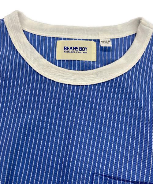 BEAMS BOY（ビームスボーイ）BEAMS BOY (ビームスボーイ) カットツイル フレアマキシワンピース ブルー サイズ:FREEの古着・服飾アイテム