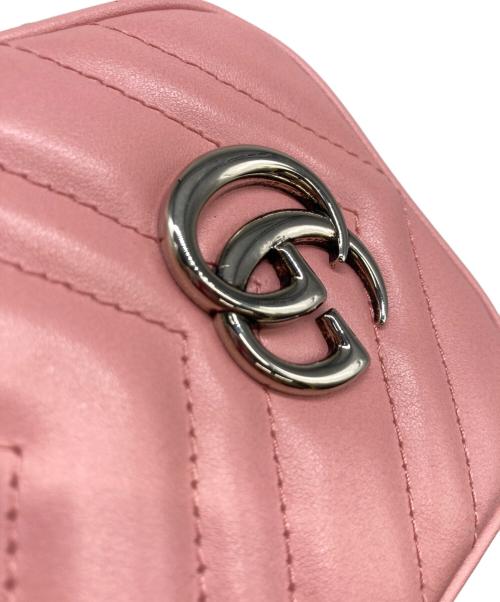 GUCCI（グッチ）GUCCI (グッチ) GGマーモントミニバッグ ピンクの古着・服飾アイテム