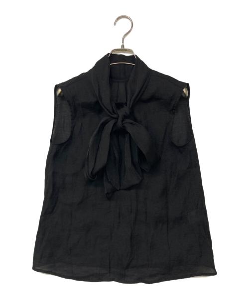 anuans（アニュアンス）anuans (アニュアンス) 2wayシアーボリュームタイブラウス ブラック サイズ:Fの古着・服飾アイテム