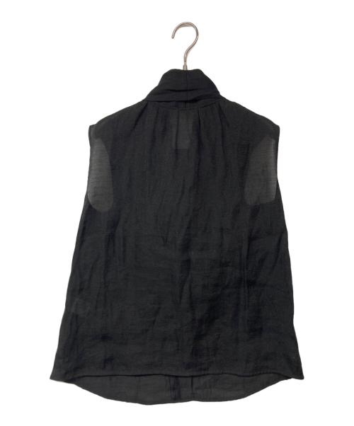 anuans（アニュアンス）anuans (アニュアンス) 2wayシアーボリュームタイブラウス ブラック サイズ:Fの古着・服飾アイテム