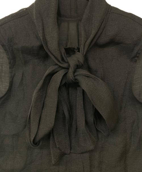 anuans（アニュアンス）anuans (アニュアンス) 2wayシアーボリュームタイブラウス ブラック サイズ:Fの古着・服飾アイテム