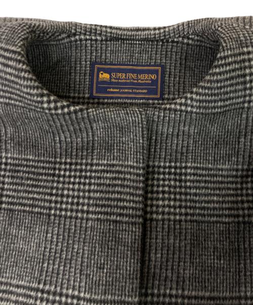 JOURNAL STANDARD relume（ジャーナルスタンダード レリューム）JOURNAL STANDARD relume (ジャーナルスタンダード レリューム) スーパーファインビーバークルーネックコート ブラック サイズ:36の古着・服飾アイテム