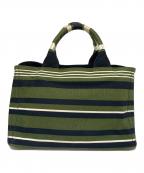 PRADAプラダ）の古着「カナパMハンドバッグ」｜グリーン