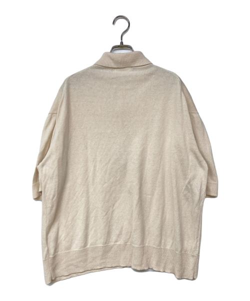 THE SHINZONE（ザ シンゾーン）THE SHINZONE (ザ シンゾーン) ラミー リネン コットン ニット ポロシャツ ベージュ サイズ:Fの古着・服飾アイテム