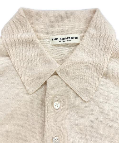 THE SHINZONE（ザ シンゾーン）THE SHINZONE (ザ シンゾーン) ラミー リネン コットン ニット ポロシャツ ベージュ サイズ:Fの古着・服飾アイテム