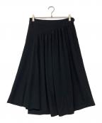 Y'sワイズ）の古着「TRIACETATE POLYESTER CREPE de CHINE YOKE SKIRT」｜ブラック